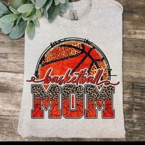 Basketball mom shirt sport mama cheetah print cute